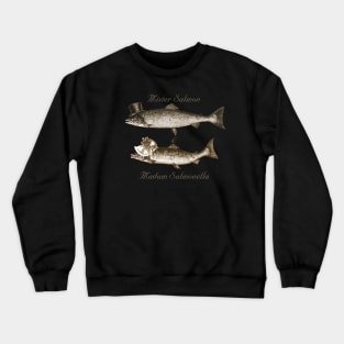 Fishy Humor, Salmon Crewneck Sweatshirt